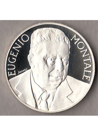 1996 - Lire 1000 100° Anniversario Nascita di  Eugenio Montale Fondo Specchio